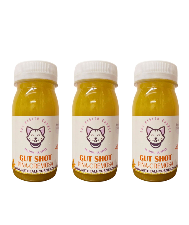 Happy Tummy Gut Shots Trio Pack ++ 120ml x 3 ++ Baobab-Lemon-Ginger-Pineapple