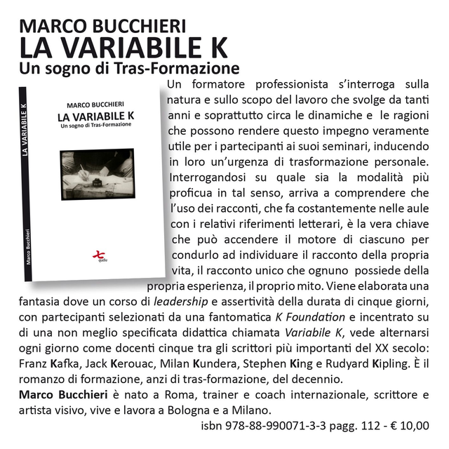 Marco Bucchieri, "La viarabile K. Un sogno di Tras-Formazione", qudulibri 2015