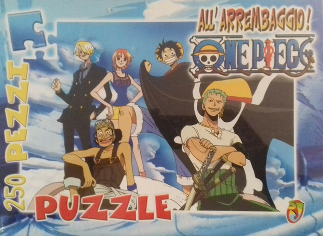 Puzzle bambini 250 pezzi maxi di cm. 3,5x5 cm.  soggetto ALL'ARREMBAGGIO - produttore Seven