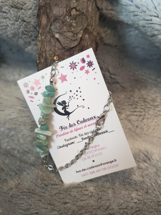 Gourmette Rock &amp; Steel Amazonite 