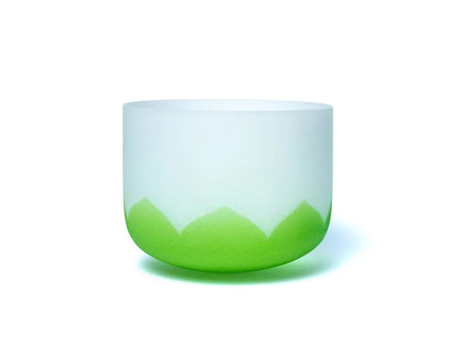 Bol chantant en cristal lotus 4ème chakra vert petit modèle