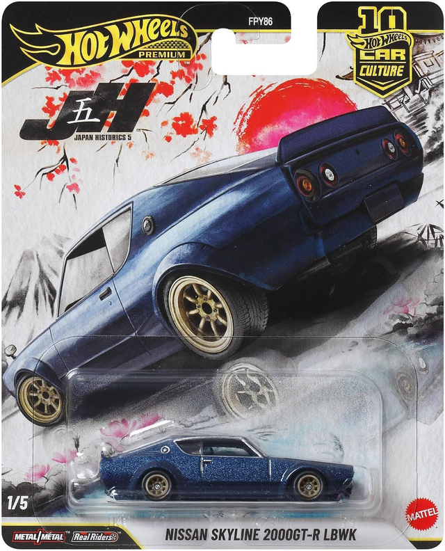 Hot Wheels Premium Japan Historics 5 - Nissan Skyline 2000 GT-R LBWK in Blaumetallic