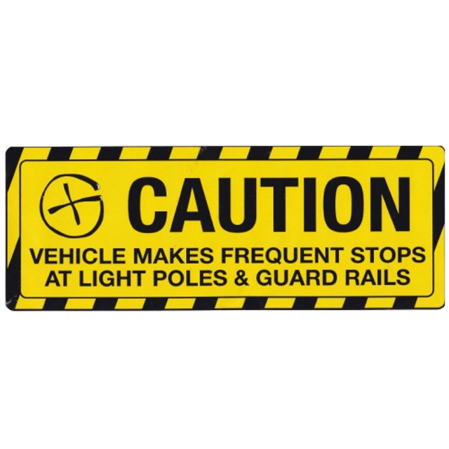Sticker "Caution"