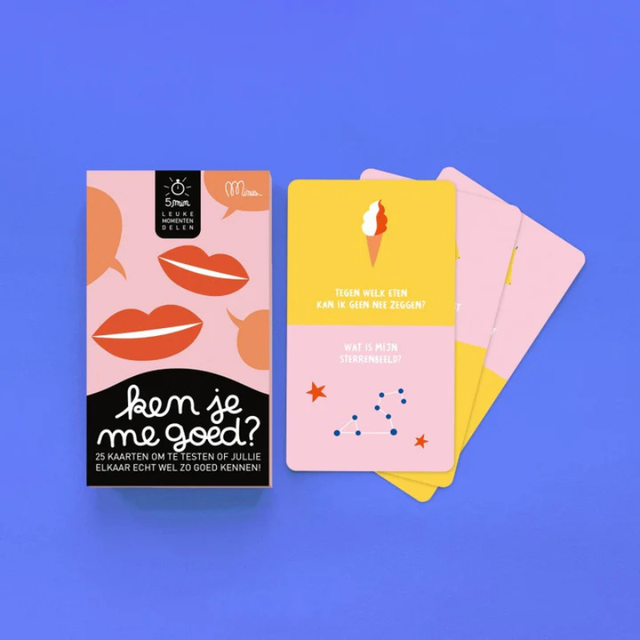 Kaartspel: Ken je me goed?