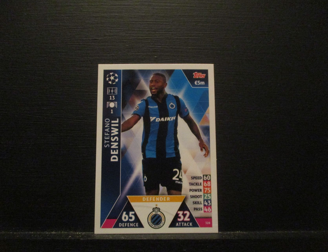 Stefano Denswil - UEFA Champions League Match Attax 2018/19 Original Trading Card #328