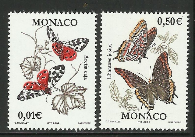Monaco 2002 Butterfies MNH