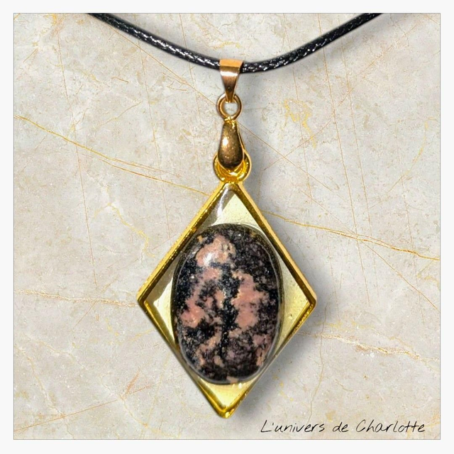 Pendentif &quot;Rhodonite&quot; PN-145
