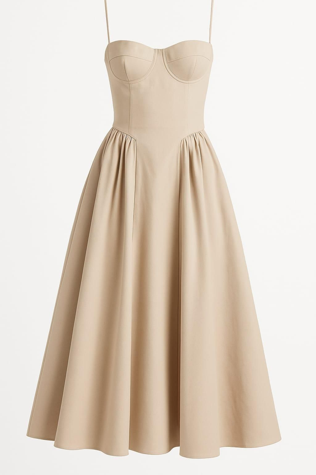 A-line Midi Dress with Pockets