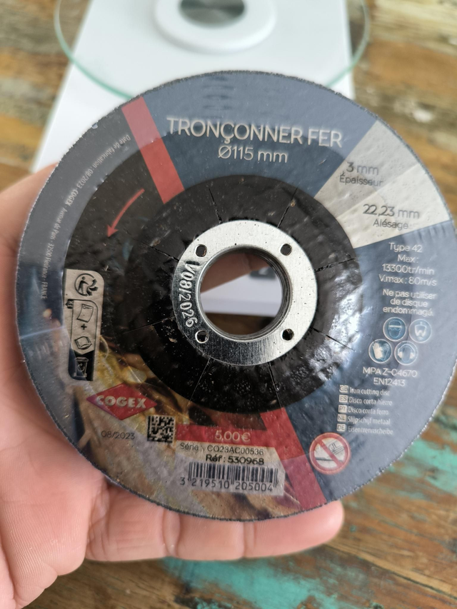 DISQUE A TRONÇONNER FER 115 MM X5