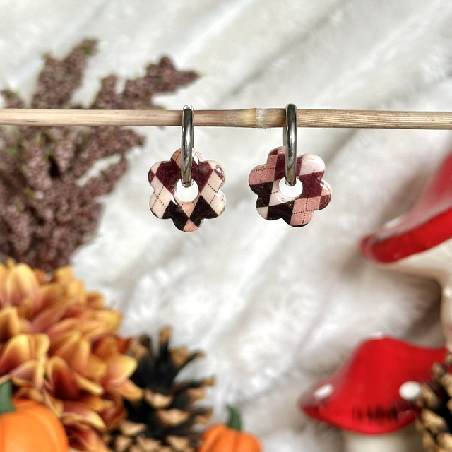 Fleurs Aria (petites) : motif argyle 