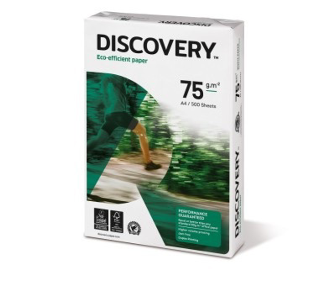 Papel A4 para impressora Discovery 75g