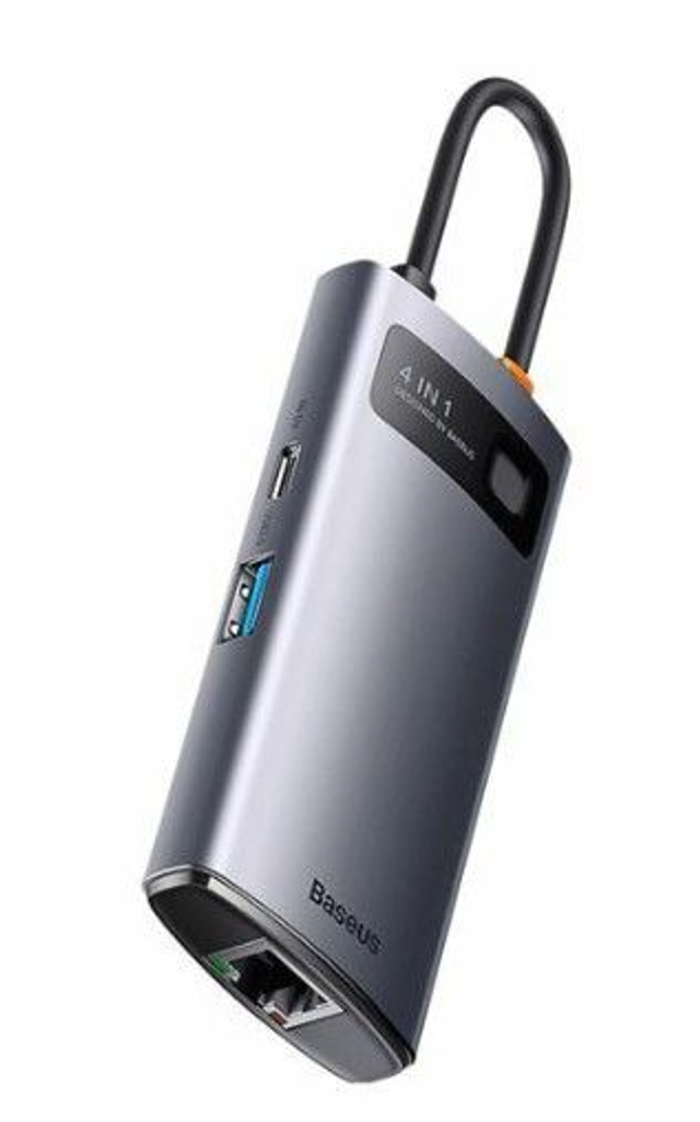 Baseus hub USB TipC 3xTipA + RJ45