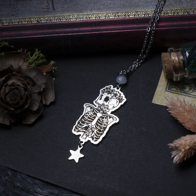 "lovelyskull" ras-de-cou en acier 