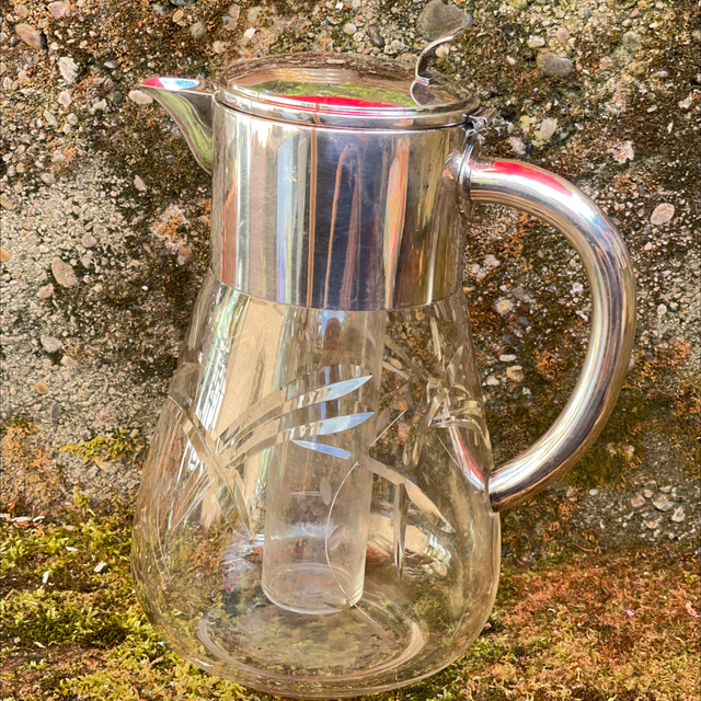 Karaffe / Kalte Ente/ Saftkrug/ Wasserkrug/ 800er SilberMontur 