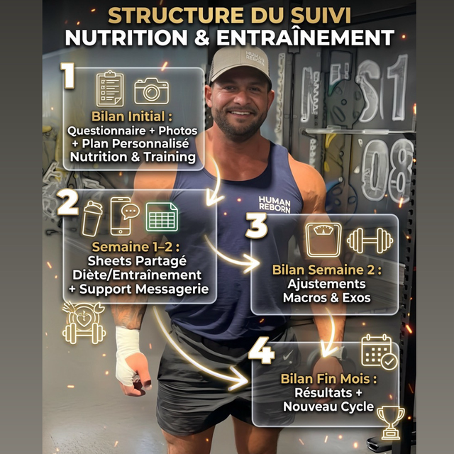 30 Jours Suivi (bi-hebdo) Nutrition &amp; Entraînement