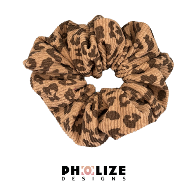 Leopard brown scrunchie