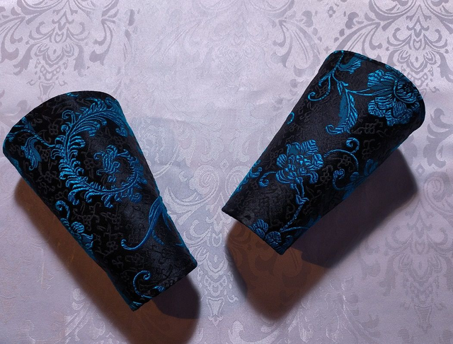 Bracelet manchette en tissu fantaisie et élastique 