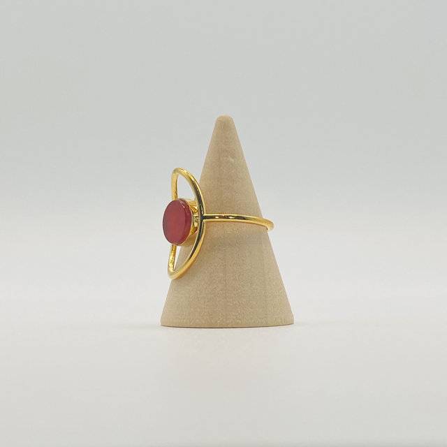 Bague Pia - agate rouge