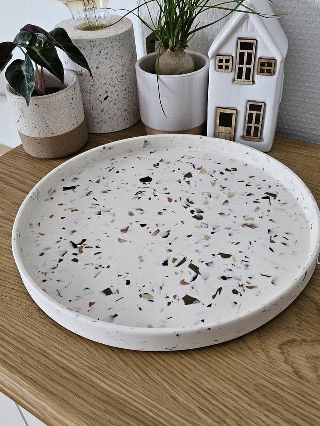 Plateau en terrazzo 