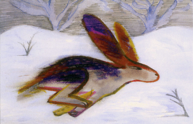 Running Hare - A6 Postcard