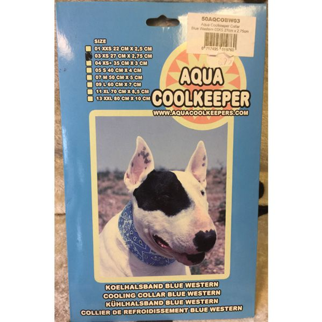 Aqua coolkeeper halsband blue western XS