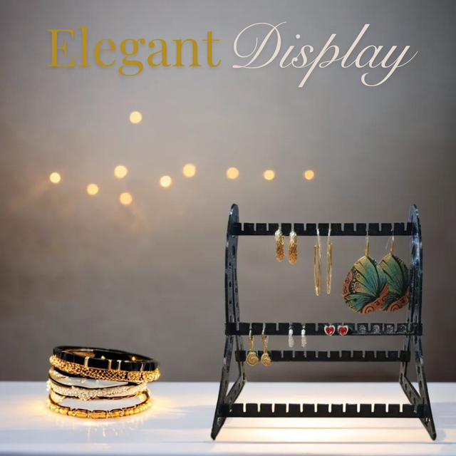 Elegant Earrings Rack – Holds 14 Pairs, Compact &amp; Stylish Design 🎀✨