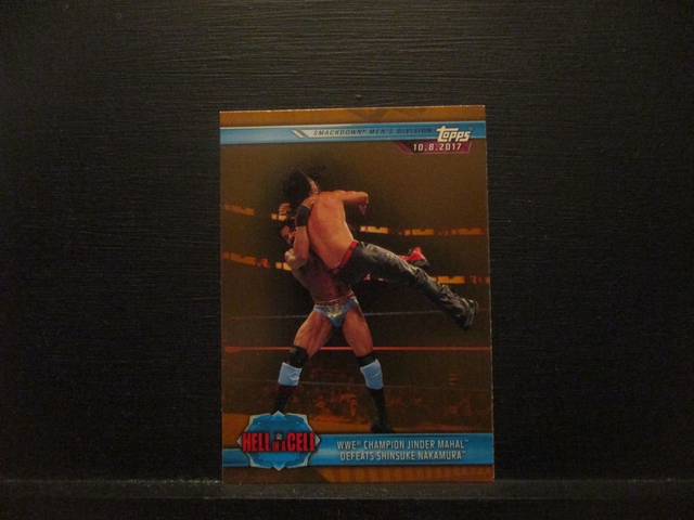 WWE Champion Jinder Mahal Defeats Shinsuke Nakamura - Brown Champions Original Trading Card #61