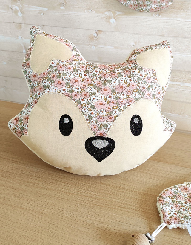 Coussin range pyjama Rose/sauge