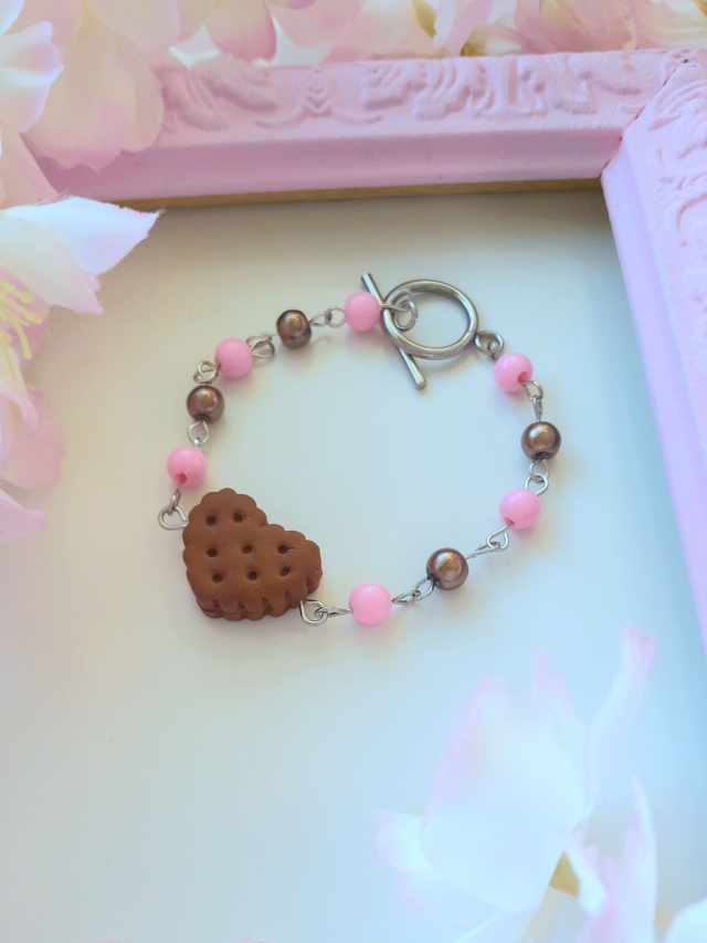 Keksikäsikoru - mansikkasuklaa (teräsväri)