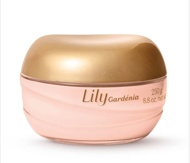 Lily Gardênia Creme Acetinado Hidratante Corporal 250g 8.8 oz.net wt.