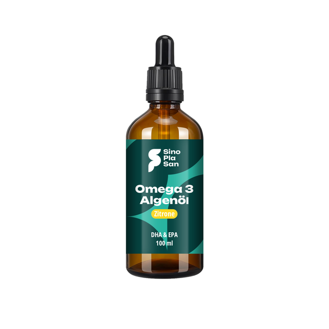 SinoPlaSan - Omega-3 Algenöl DHA &amp; EPA mit Zitrone 100ml