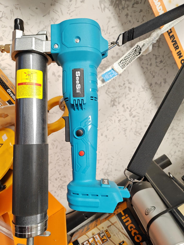  Ingrassatore a Batteria, Ingrassatore Elettrica 2025 con Luce LED Ultra Luminosa, Pistola per Grasso da 10000 PSI con Batterie 2 * 2.0AH e Caricabatterie, Tubo Flessibile Lungo 39,4"