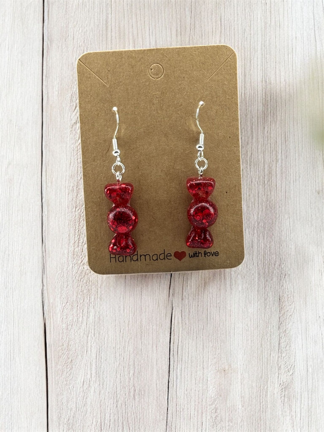 Boucles d'oreilles bonbons résine époxy