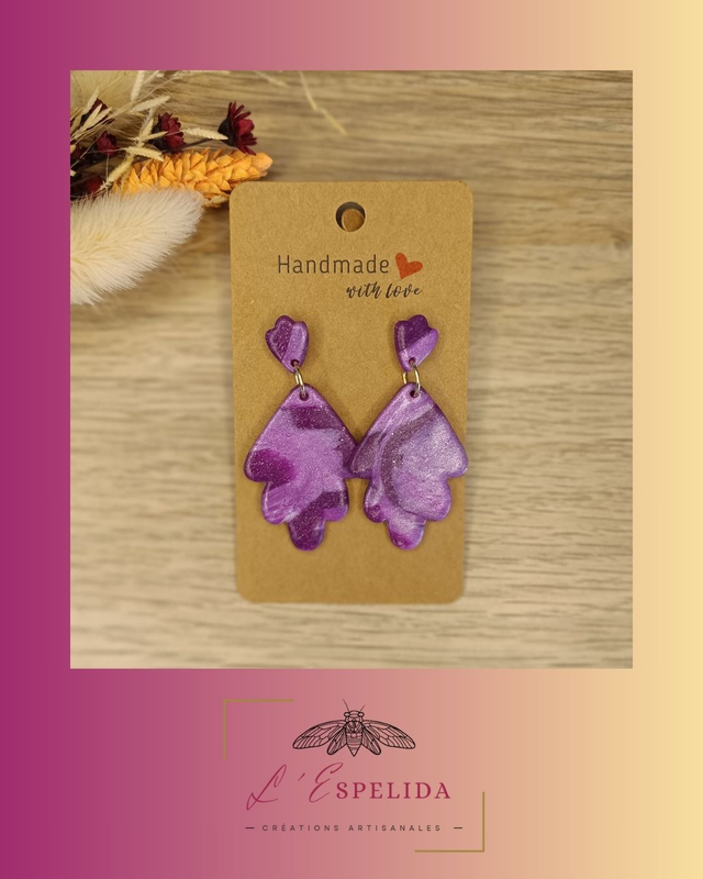 Plumes nuances de violet