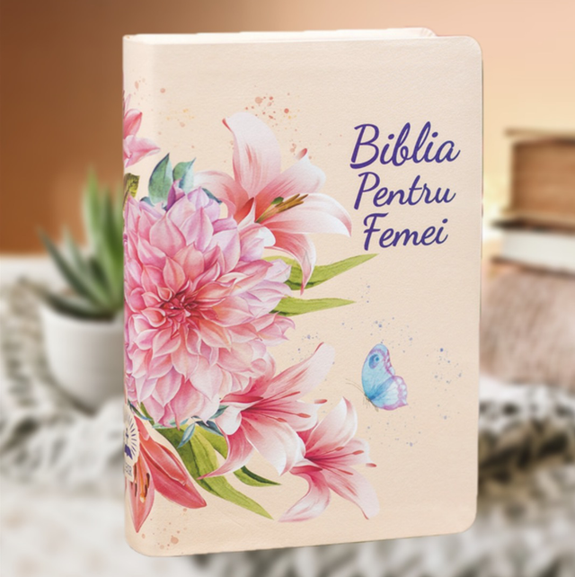 Biblia de studiu pentru femei, marime mare - Crem