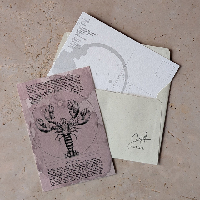 Carte postale - Vin Nature - Homard de Vitruve