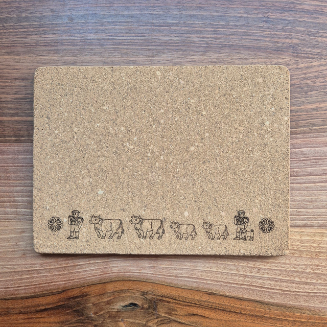 Untersetzer aus Kork, Alpaufzug