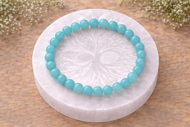 Bracelet AMAZONITE 6 mm– Communication et Expression authentique   