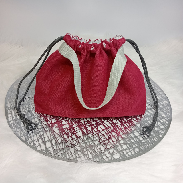 Sac - pochon Femme " rouge et gris"