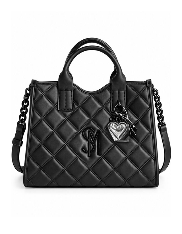 Steve Madden Tote Negro Textura Lisa