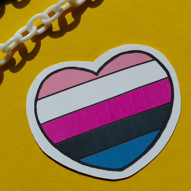 Genderfluid  - Heart - [SKR-GF-H]