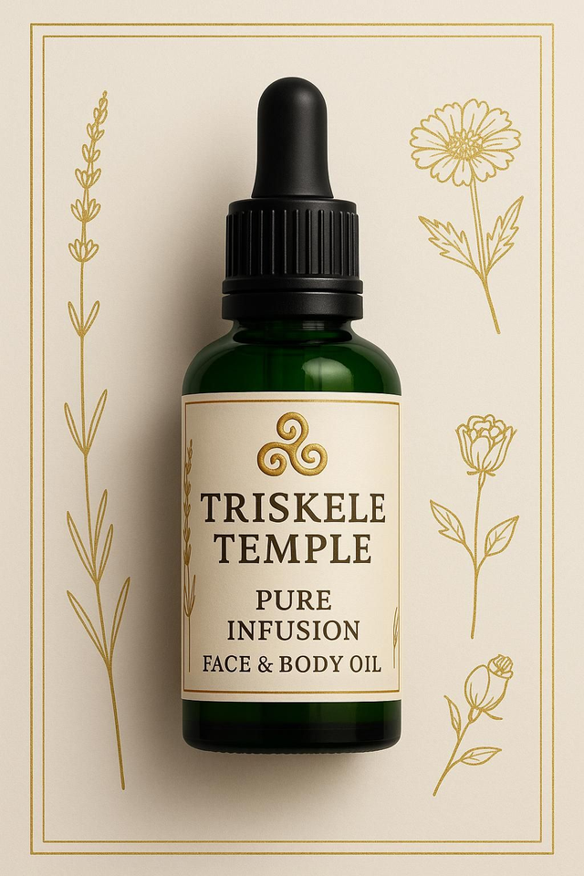 Ivory &amp; Gold Triskele Temple Oil 