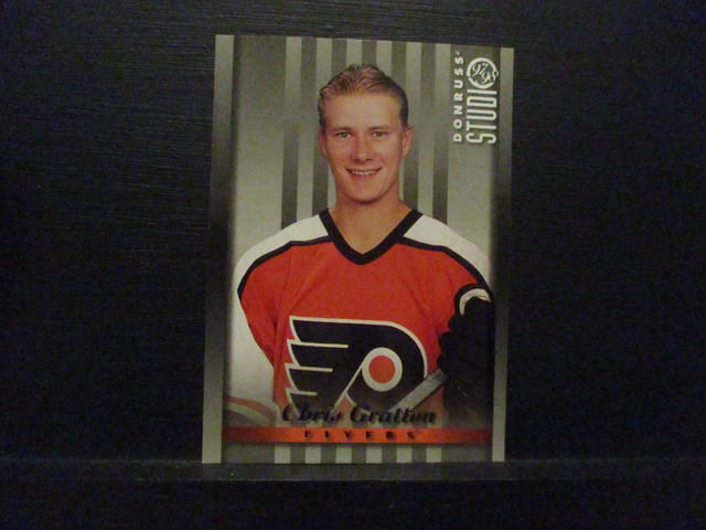 Chris Gratton - NFL 1997 Donruss Studio Ice Hockey Original Trading Card #90