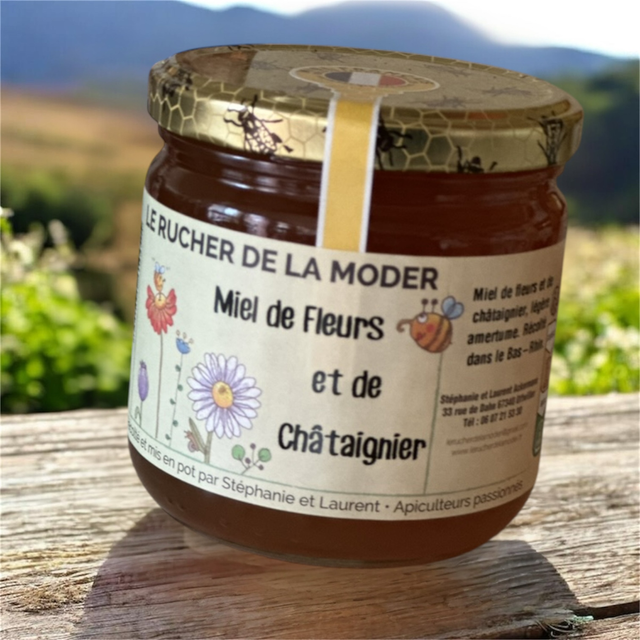 Miel de fleurs et de châtaignier -  Le rucher de la moder 