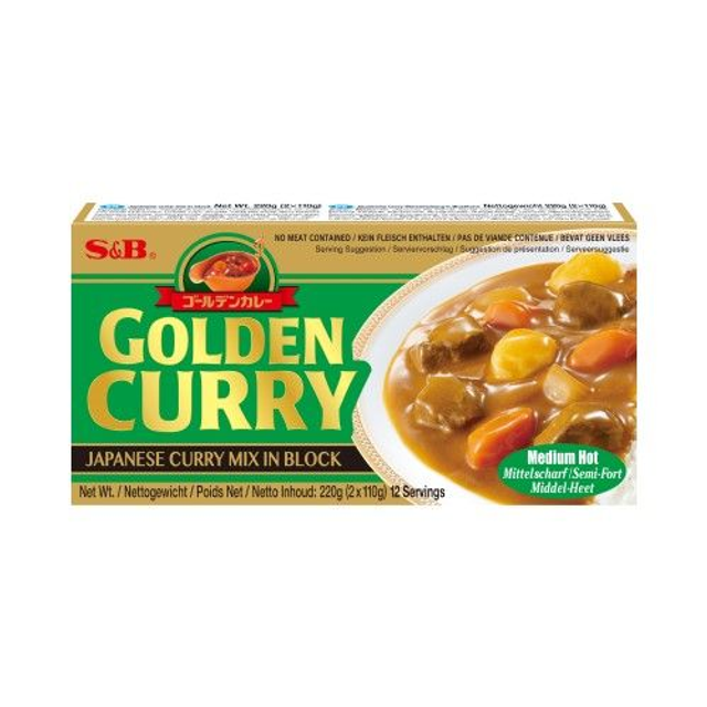 [S&B] Golden Curry Mix-Medium Hot 日式咖哩磚-中辣