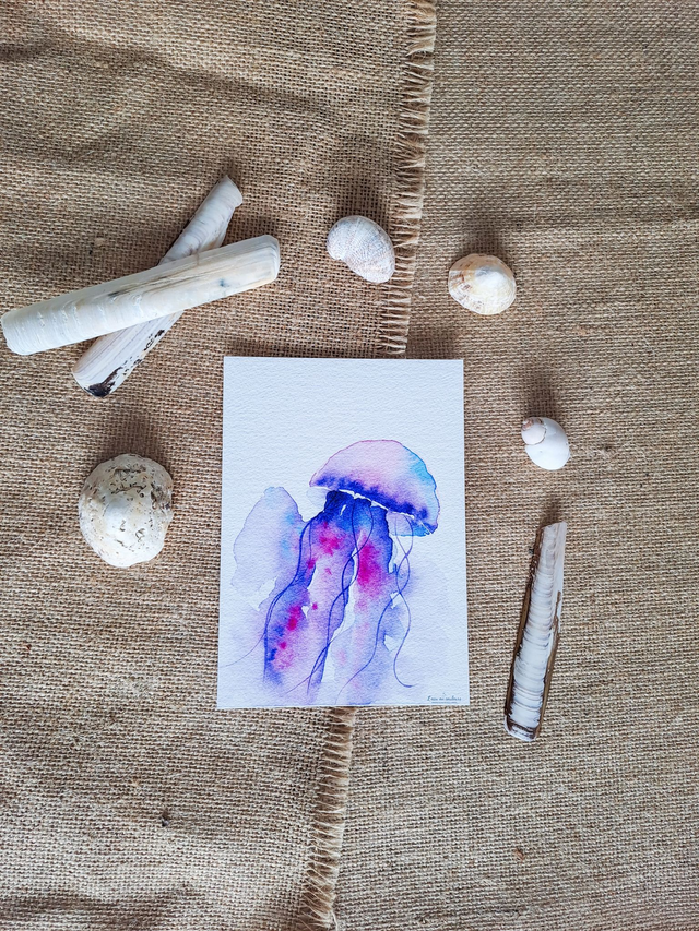 Affiche Fine Art Méduse violette