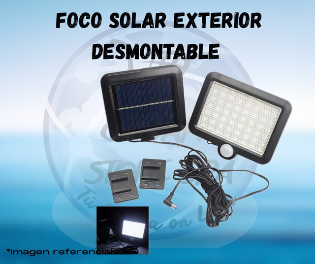 Foco solar desmontable 