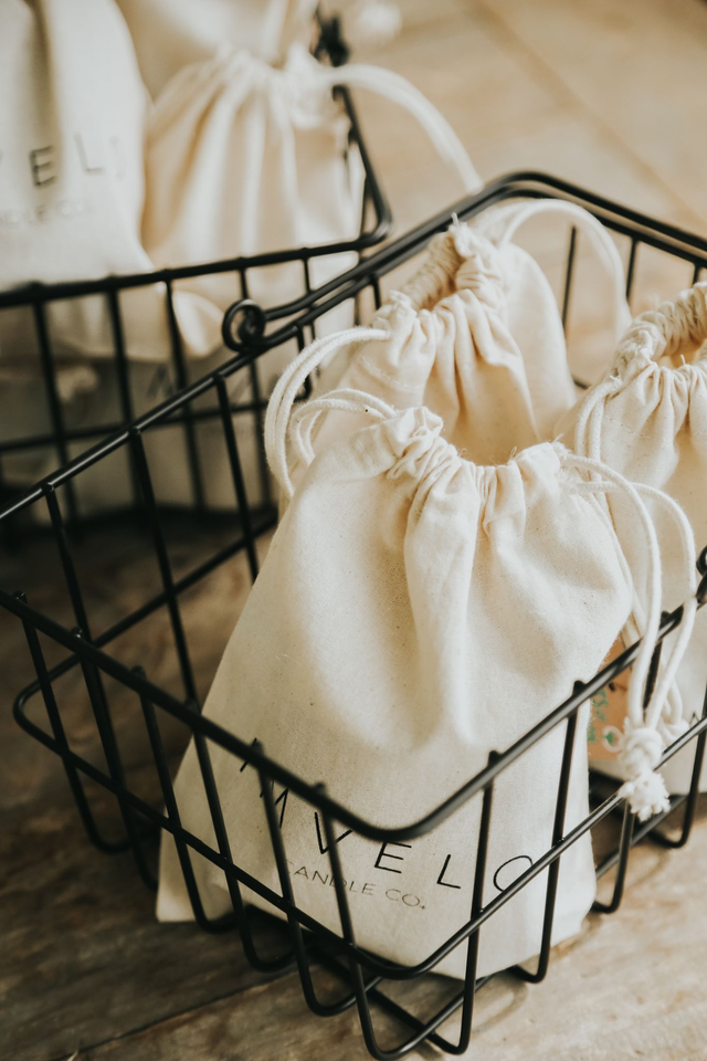 Luxury Organic Cotton Drawstring Gift Bag