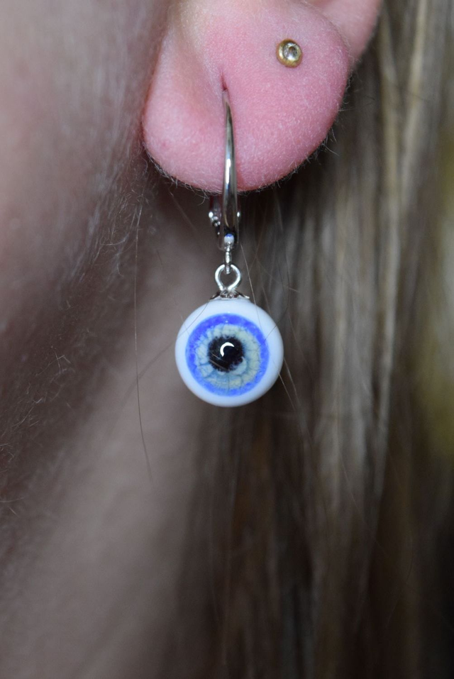 DORMEUSES OEIL DE GNOME MONTURE ARGENT