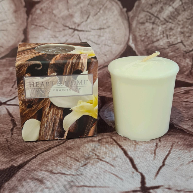 H&H Votivkerze Sandawood & Vanilla 52g